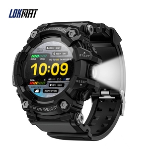 Reloj inteligente ATTACK GT para hombre, deportivo, IP68, resistente al agua, linterna, rastreador de sueño para correr, Entrenamiento de natación - Product Image 1