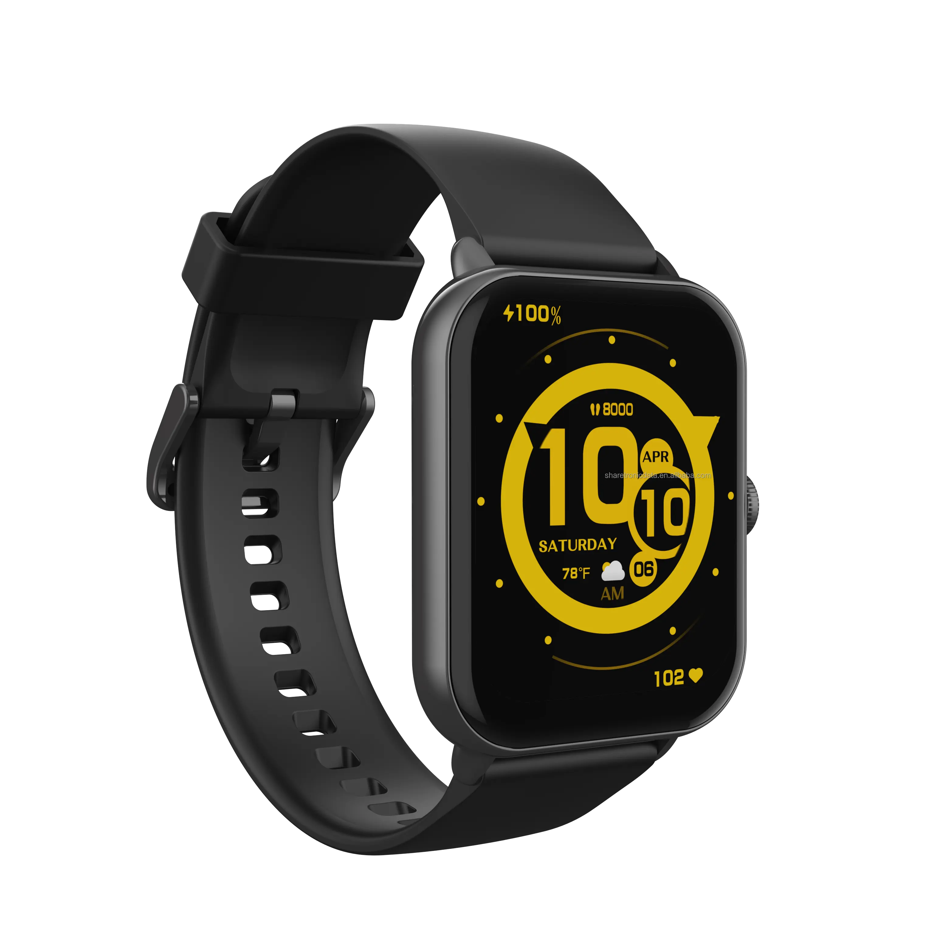 Sharetronic custom 1.96inch 240*286 TFT G+F smart watches waterproof IP67 digital watches full touch screen smart watch for men