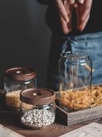 Set Wadah Penyimpanan Kaca Borosilikat Berkualitas Tinggi Kedap Udara dengan Tutup Stainless Steel untuk Kopi, Gula, Teh, dan Makanan