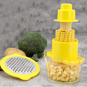 เครื่องปอกข้าวโพดแบบ4 in 1เครื่องปอกข้าวโพดชามตัดข้าวโพดสำหรับเครื่องปอกมันฝรั่งแครอทไร้รอยต่อไม่กระเด็น - Product Image 1