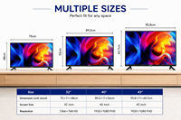 Ellacks 32" Full HD 1080P Smart LED Android TV Panel LCD A+ 2+16GB WiFi Terintegrasi Bingkai Hitam Hotel Komersial