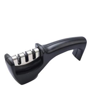 Affûteur de couteaux à 3 sections en acier inoxydable, multi-grains, manuel, outil de cuisine portable, affûtage direct usine - Product Image 1