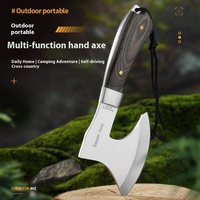 Hache tactique EDC essentielle pour l'extérieur, hache de chasse, hache de bushcraft, outil multifonction, haches vikings, fourreau en cuir, outils de combat, hache de camping