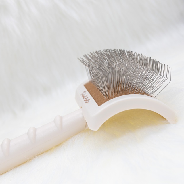 Factory Wholesale Custom Logo Long Pin Pet Hair Brush Cat Dog Grooming Slicker Brush