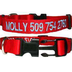 Personalized <strong>Dog</strong> <strong>Collar</strong> Soft Neoprene <strong>Embroidered</strong> <strong>Name</strong> Logo Phone Number Reflective Nylon Padded <strong>Dog</strong> Pet <strong>Collar</strong> for All Breeds - Product Image 2