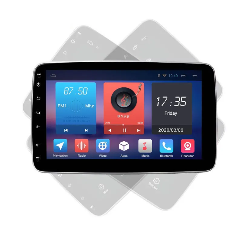 9 дюймов Вращающийся сенсорный экран 1din один din Android10.0 автомобиль радио MP5 dvd плейер Автомобильный мультимедийный развлекательной системы