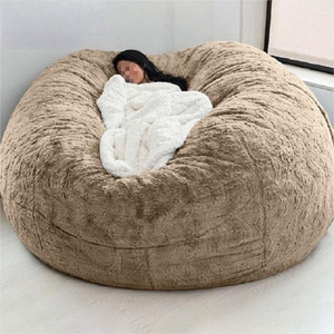 Housse de pouf géant en mousse à mémoire de forme de 7 pieds, grande housse de canapé-lit pour salon - Product Image 4