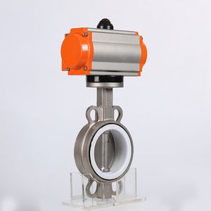 Пневматический клапан-бабочка <span class=keywords><strong>PN16</strong></span>, 10 дюймов, ПТФЭ, одно действие, нержавеющая сталь 304 - Product Image 3