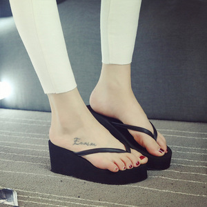 2021 Summer Classic Platform <strong>Slippers</strong> for Women Custom Wholesale <strong>Waterproof</strong> Anti-Slip <strong>Outdoor</strong> Wedges Flip Flops with Heel - Product Image 4