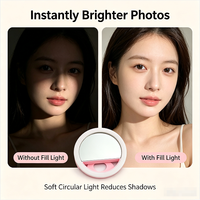 Anneau lumineux portable personnalisé avec trépied, support de téléphone LED rechargeable à clipser pour appareil photo et diffusion en direct