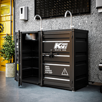 Évier de lavage des mains en fer pour conteneur industriel commercial, avec robinet, durable, écologique, pour restaurant, bar, salle de sport, personnalisable OEM/ODM