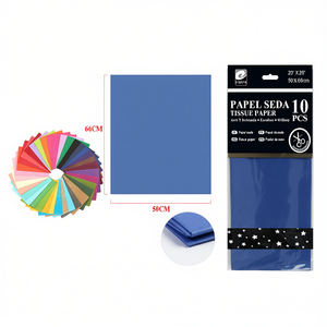 กระดาษทิชชู่เออร์ปสล์ 50x66 ซม. สีน้ำเงินเข้ม 10 ชิ้น สำหรับงานประดิษฐ์และห่อของขวัญ - Product Image 2
