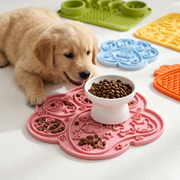 Lebensmittelechte Umweltfreundliche Silikon-Futtermatte mit Saugnäpfen Langsam-Fressmatte Rutschfest Anti-Verschlucken Hunde- und Katzen-Futtermatte