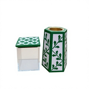 Quemador de carbón con incrustaciones de hueso hecho a mano Heritage Bloom, soporte de incienso decorativo Premium para uso tradicional árabe y festivo - Product Image 1