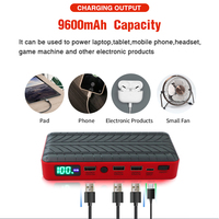 Chargeur portable JumpBooster 10400 mAh, batterie externe portable, démarreur de voiture 12V, alimentation de secours avec charge USB-C