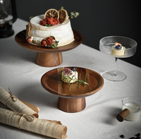 Plateau à fruits en bois d'acacia, décoration, table basse de salon, table à manger, plateau à gâteaux en bois, vaisselle en céramique