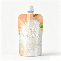 Pochette MDOPE personnalisée imprimée, réutilisable, pour aliments pour bébés, portable, étanche, avec bec verseur, pour lait, idéale pour l'extérieur