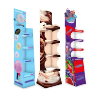 Prix d'usine, présentoir pliable écologique en carton à 4 couches pour snacks, pour usage commercial