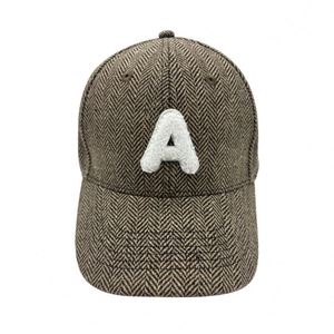 หมวกเบสบอล 6 แผงปักโลโก้ตามสั่ง ผ้าทวิลลายก้างปลา สำหรับผู้หญิงและผู้ชาย - Product Image 1