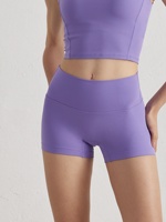 Shorts de yoga à compression effet seconde peau haute élasticité, taille haute, rehausseur de fessiers, short de sport galbant pour femme