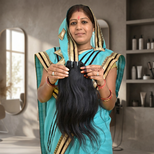 Cabello humano recto indio alineado con cutícula cruda tejido sin ningún proceso directo de cabello humano alineado con cutícula India - Product Image 1