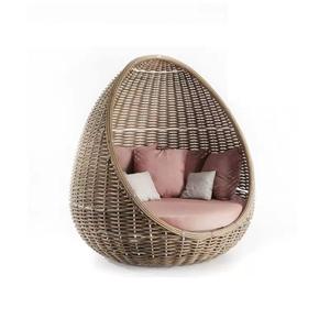 Luxe Outdoor Rotan Ligbed Met Luifel Uv-Bestendig Aluminium Lounge <span class=keywords><strong>Bed</strong></span> Voor Balkon Terras Hotel Beach Resorts Villa Patio - Product Image 6