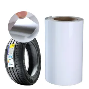 Rollo impreso personalizado de fábrica, PET fuerte para neumáticos de autoadhesivo, pegatinas adhesivas para neumáticos, etiquetas adhesivas para neumáticos