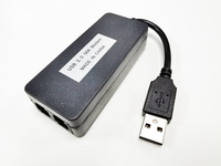 Modem eksternal Data faks suara USB 2.0 56K, Modem port ganda untuk 8/10 Win 7