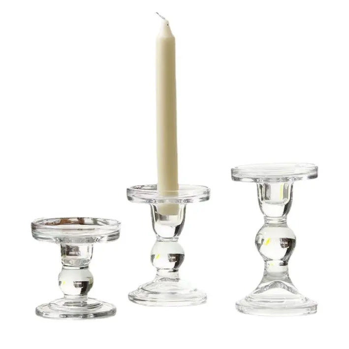 도매 기둥 캔들 홀더 3 개 1 세트 고급 로마 촛대 컨테이너 테이블 중앙 장식 홈 장식