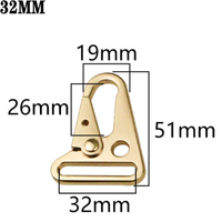 Crochet de suspension en alliage de zinc et acier de 32 mm avec gravure laser de différentes couleurs pour usage extérieur