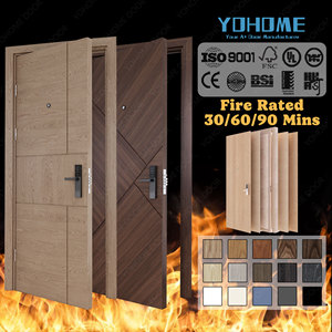 Puerta de Madera Moderna de Estilo Americano para Interiores, Resistente al Fuego, Insonorizada, Puerta de Madera con Clasificación de Resistencia al Fuego para Hoteles y Apartamentos, Puerta Antiincendios - Product Image 1