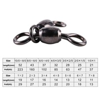 100 pièces/sac, taille standard, en acier inoxydable, durable, double pivot, accessoires de pêche, joint triangulaire rotatif pour la pêche à la traîne