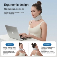 Collier de soutien cervical correcteur de posture en éster d'azote respirant et réglable pour soulager les douleurs cervicales dues à la position de la tête en avant