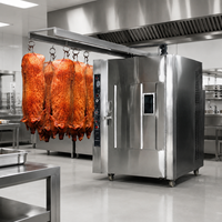 Four à rôtissoire professionnel avec arrêt automatique de sécurité, tables latérales pliables, outil de rôtissage, conception avec trous de ventilation, qualité supérieure pour restaurants