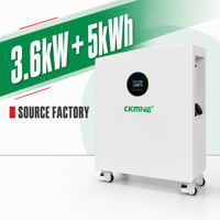 Système de Stockage d'Énergie Solaire Tout-en-un avec Onduleur et Batterie Lithium LiFePO4 3.6kW 5kWh 25.6V 24V Hors Réseau MPPT UPS