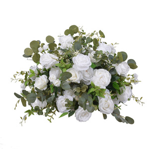 Pianta verde simulata corno di rosa di arte del fiore di nozze all'aperto arco decorazione per il matrimonio di san valentino matrimonio durevole artificiale - Product Image 4