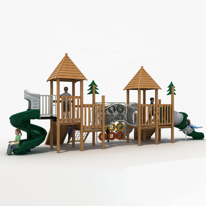 Boke Brown Plastic Houten & Metalen Kinderklimrek Klimframe Schommel Speeltoestel voor Leeftijden 3-15 Buitengebruik Schoolgebruik - Product Image 1