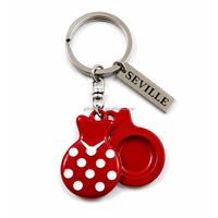 Porte-clés souvenir Iman Nevera, Castagnettes Flamenco de Séville, en métal, Madrid, Espagne, cadeau de voyage, pour la vente en gros