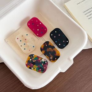 CHUJIAN Nouvelles Pinces à Cheveux Carrées en Acétate Scintillantes et Colorées avec Strass, Barrettes de Luxe Faits Main, Épingles Élégantes pour Franges Latérales - Product Image 3