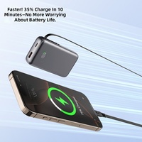 Kabel LCD PD22W Terintegrasi, Pengisian Daya Cepat Ponsel, Powerbank Portabel Nirkabel 10000mah 20000mah