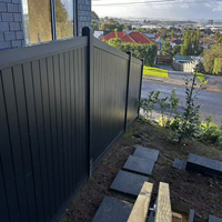 Clôture en alliage d'aluminium à lames verticales 6x6 pieds, ensembles de portails de jardin résidentiels, panneau de brise-vue moderne, écologique, durable, pour villa