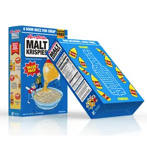 Impresión personalizada plegable papel de arte mariscos congelador almacenamiento caja de cereales caja de embalaje de alimentos congelados caja de embalaje