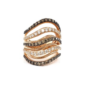 Bagues de cocktail en or rose 18 ct, bijoux pour femmes - Product Image 1