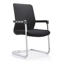 Chaise de bureau ergonomique JOHOOFURNITURE avec base cantilever, vente en gros, Sedia Da Ufficio pour bureau à domicile, coussin épais confortable