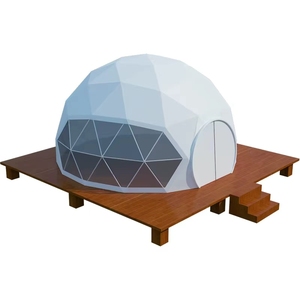 Dôme géodésique permanent d'extérieur, tentes de camping, camps, hôtel géodôme, maison en dôme préfabriquée en PVC, tentes de glamping avec salle de bain - Product Image 6