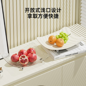 Fruit Platter Set 3pc Plastic <b>Square</b> Serving Tray For Home Living Room Candy <b>Nuts</b> Dried Fruit Light Luxury Style - Product Image 5