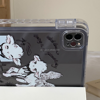 Graffiti mouton étui pour iPad Air 11 pouces M2 2024 iPad Air 6e/5e/4e génération Pro 11 9th10.2 housse de tablette à trois volets avec fente pour crayon