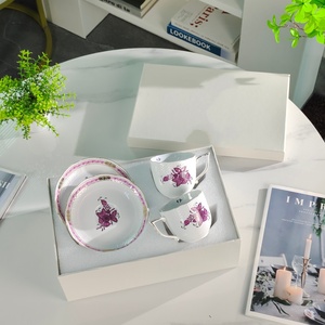 Factory Wholesale Modern Luxury Afternoon <b>Tea</b> <b>Set</b> Ceramic Coffee Cup and Saucer with Gift Box - Product Image 5
