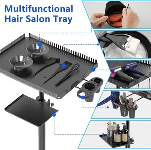 Magnetic Salon <b>Trolley</b> Hot Hair Extension Tray Cart Beauty Hair <b>Tools</b> Salon Tray Cart for Salon Barbershop School Beauty Use - Product Image 3