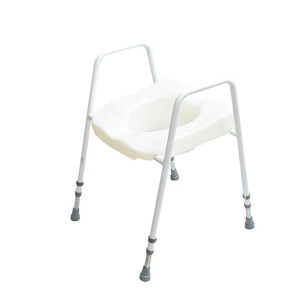 Adjustable Height <strong>Commode</strong> for Bathrooms Classic Toileting Equipment with Safety Support Arms Rotationally Molded Design - Product Image 4